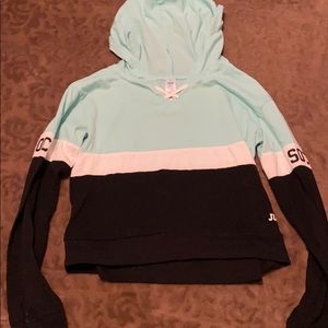 Justice crop hoodie